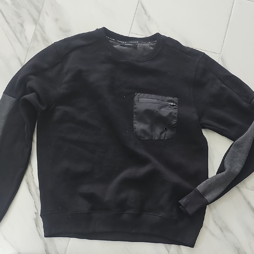 Tahari Black Crewneck Sweater Classic Design